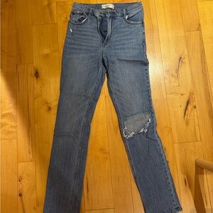 Women's Blue Distressed Jeans